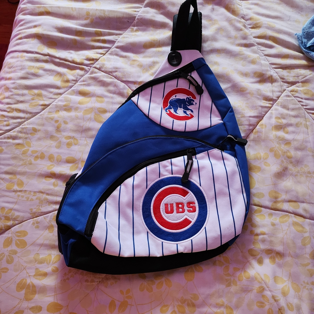 Cubs Blue and White Sling Bag